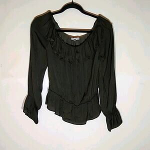 Naked Zebra Women's size Small ruffled blouse . Minimalist, Boho, Versatile